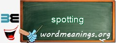 WordMeaning blackboard for spotting